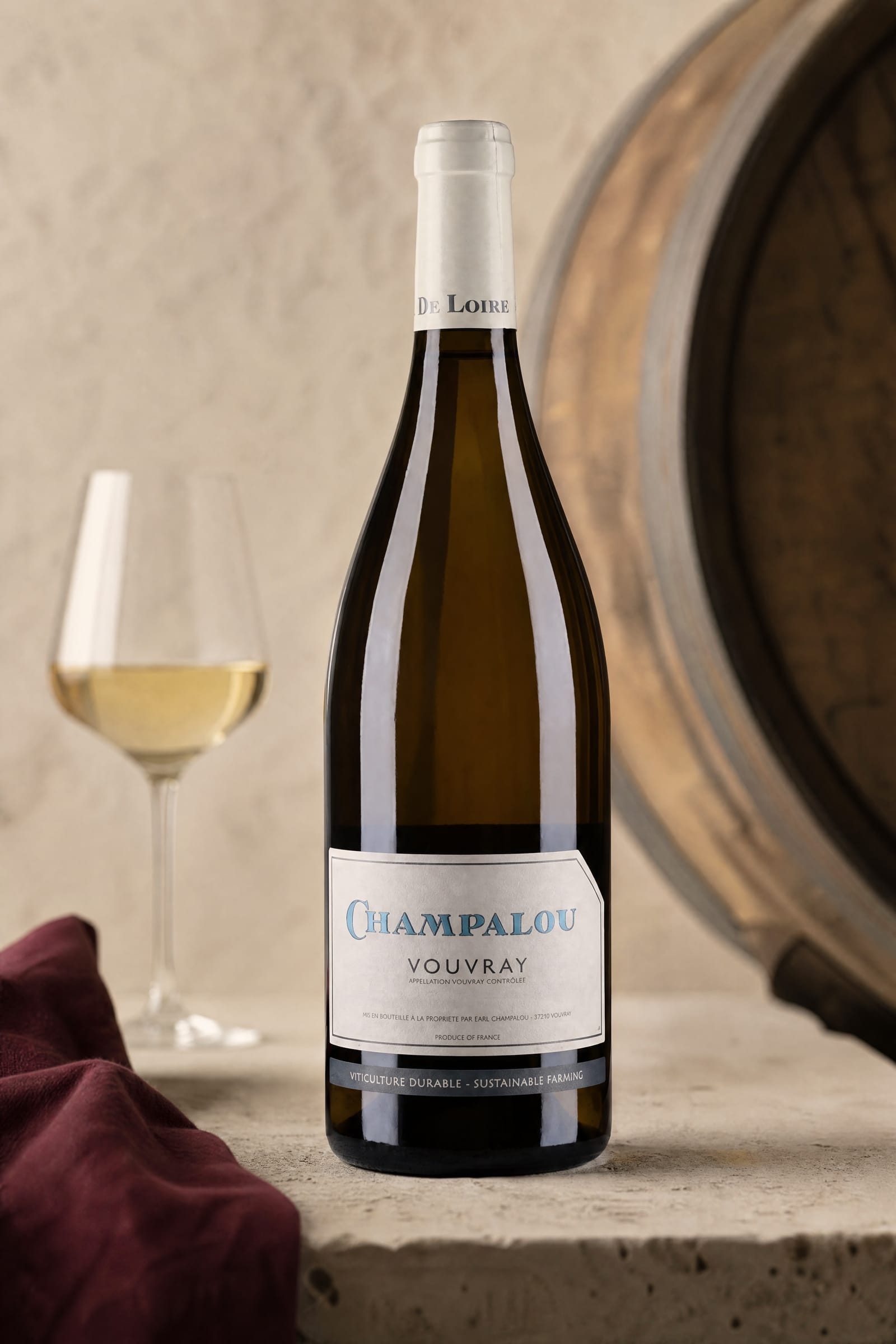 Studio bottle portrait of Domaine Champalou Vouvray Sec