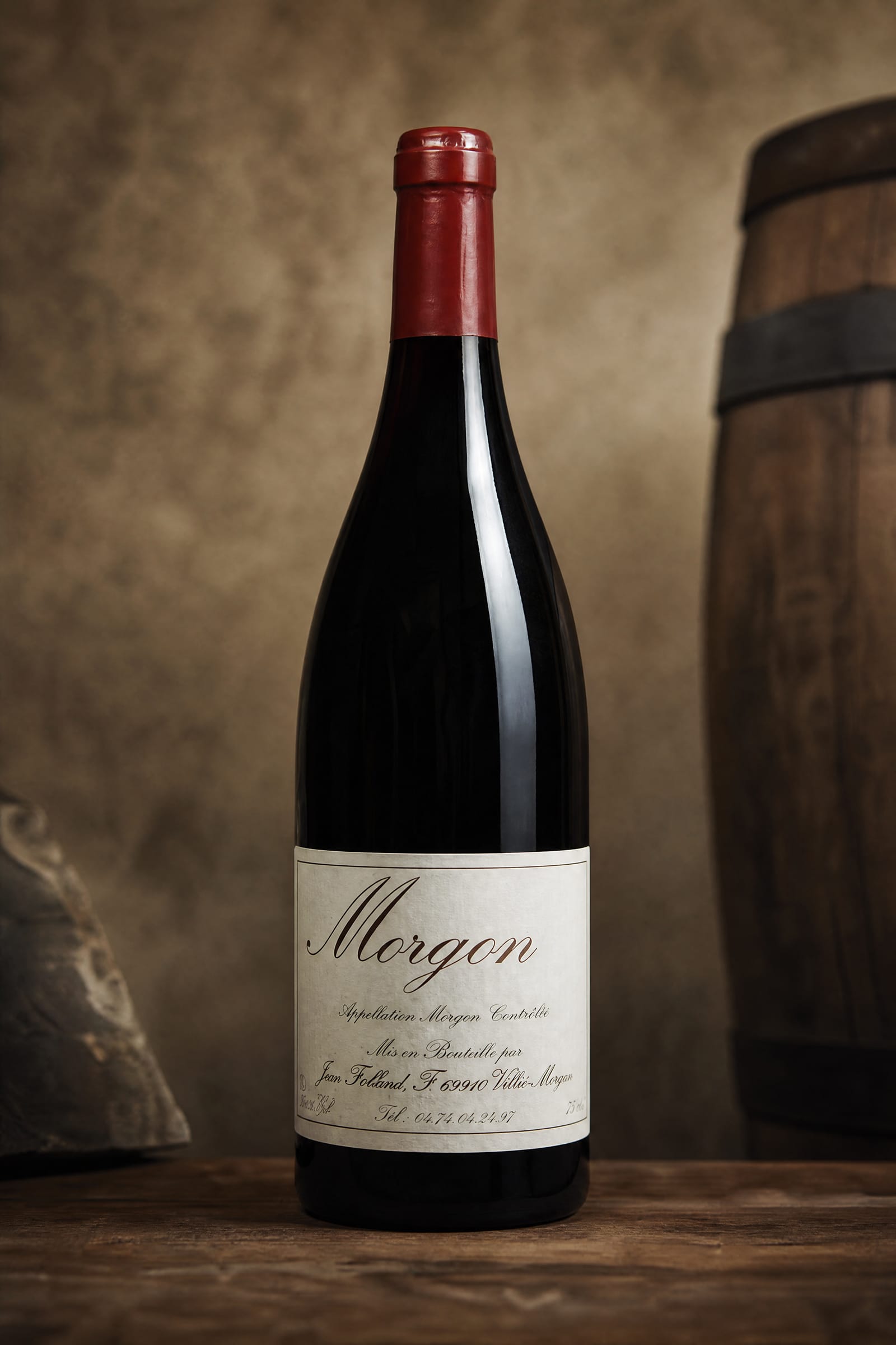 Studio bottle portrait of Jean Foillard Morgon Cuvée Classique