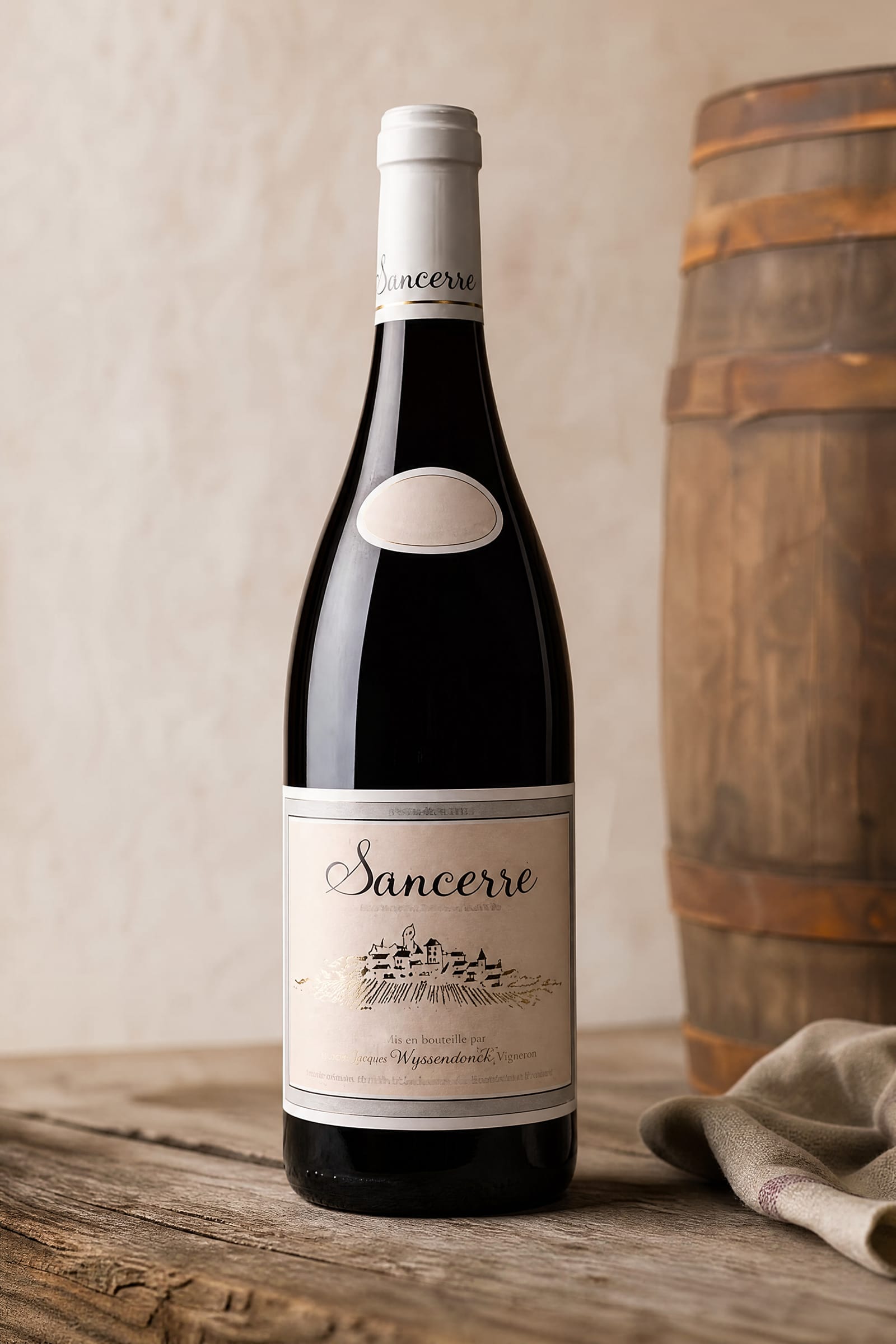 Studio bottle portrait of Domaine Hippolyte-Reverdy Sancerre Rouge